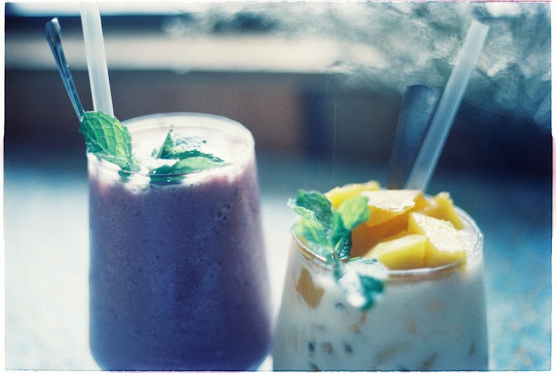 Tropical Mango Smoothie in a glass